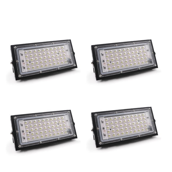 1/2/3/4 Pcs Projecteur Mural Extérieur LED Étanche 50w Noir Lampe de Jardin Réflecteur de Rue Projecteur d'Éclairage de Jardin