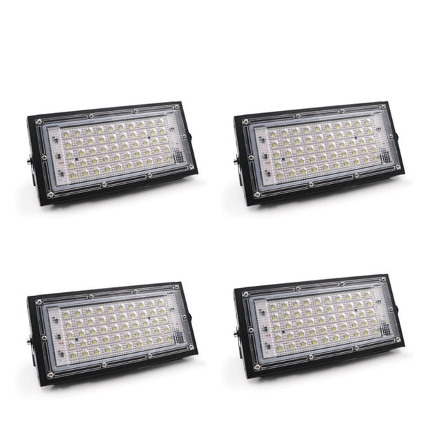 1/2/3/4 Pcs Projecteur Mural Extérieur LED Étanche 50w Noir Lampe de Jardin Réflecteur de Rue Éclairage de Jardin Projecteur, Performance Extraordinaire