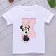 thumbnail image 3 of Camisetas de algodón para niños de Minnie, combinación de letras de la A a la Z, ropa de dibujos animados de Disney Kawaii, camisetas casuales para niños y niñas, 3 of 5