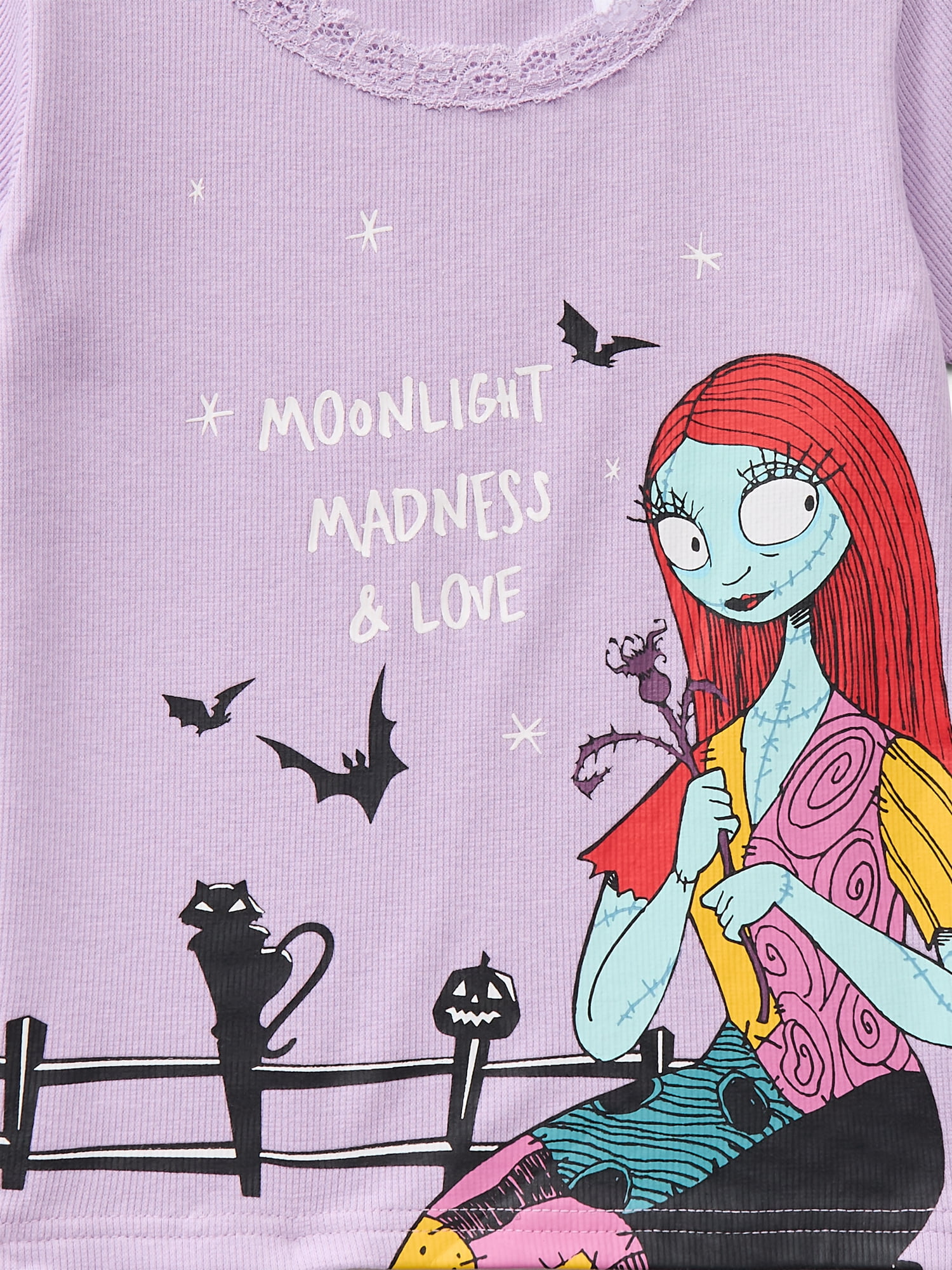 Disney Nightmare Before Christmas Girls Short Sleeve Graphic T-Shirt, Sizes 4-16