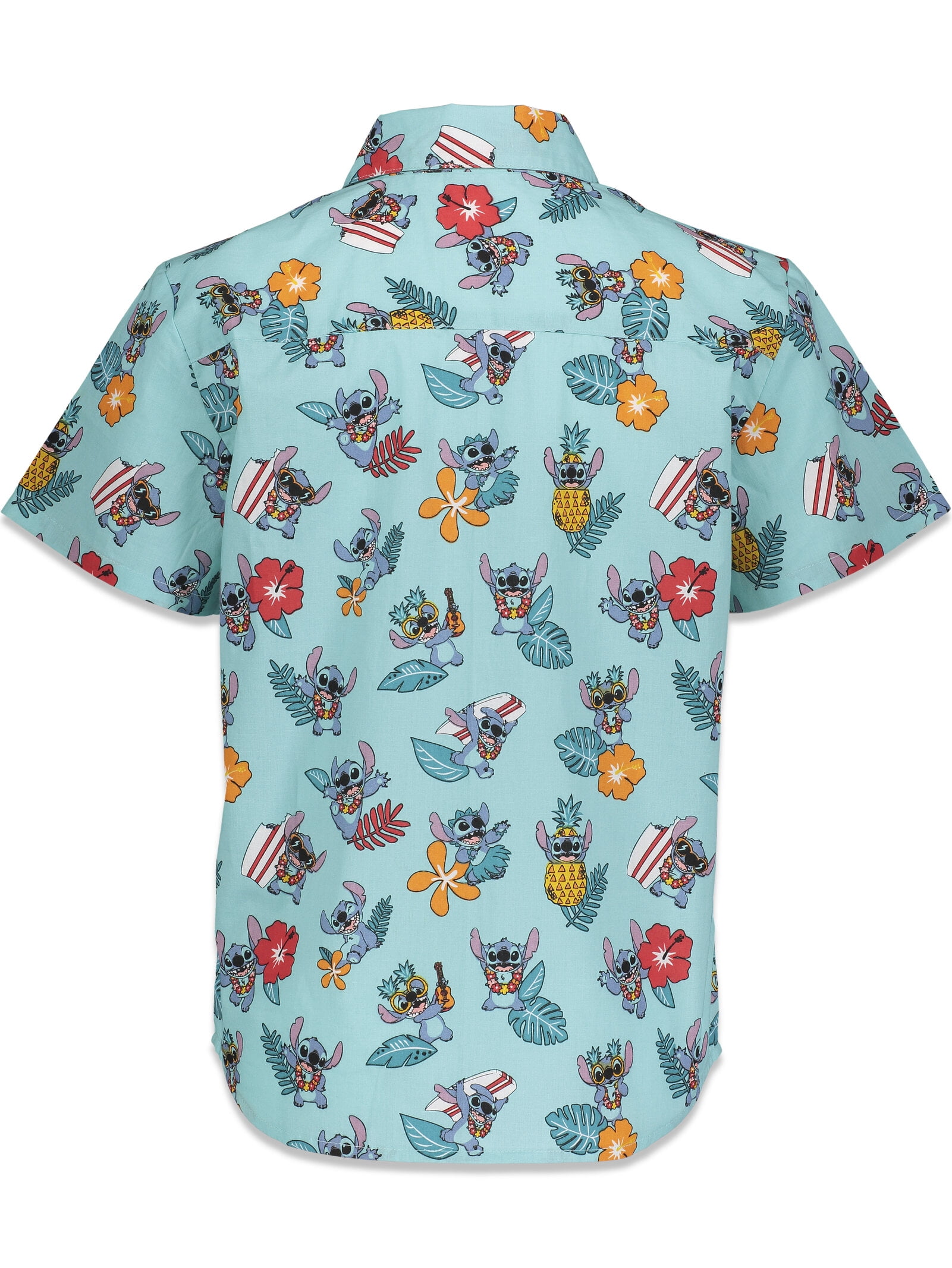 Floral Lilo And Stitch Hibiscus Aloha Shirt Hawaiian Shirt - Binteez