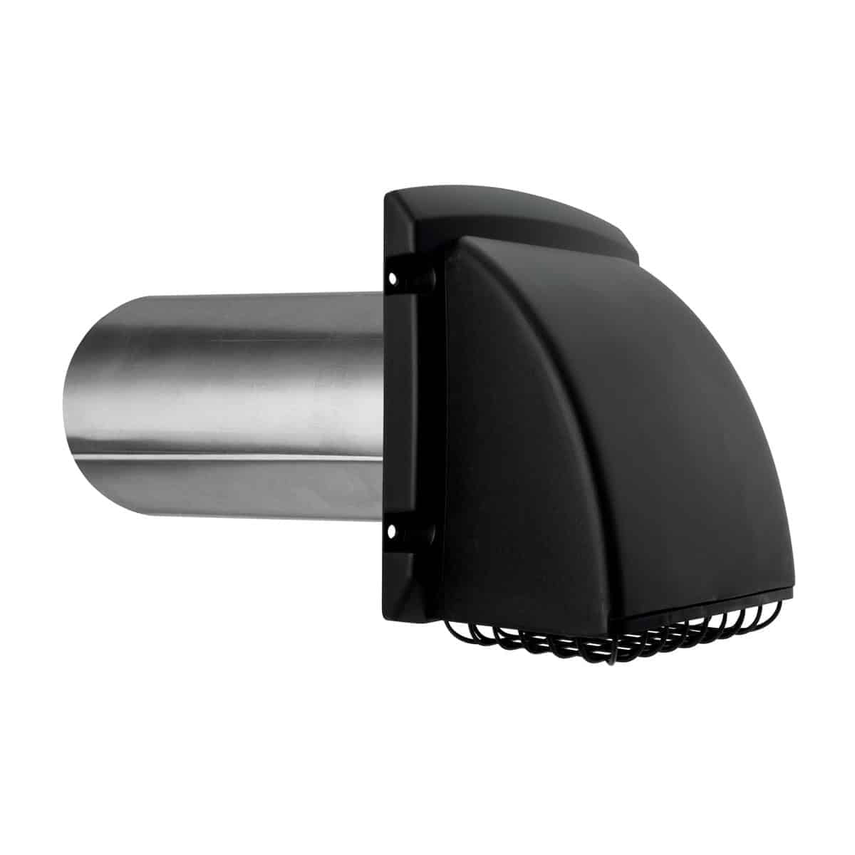 Dundas Jafine 4 inch Black Dryer Vent Exhaust Hood Wide Mouth Cap with