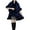 Navy, variant on Xfvqtps Women Cape Faux Fur Collar and Cuff Plush Hem Cloak Double Layer Open Front Solid Color Large Size Loose Thickened Windproof Coldproof Warm Winter Long Coat Black
