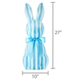 thumbnail image 5 of Jumbo Striped Bunny Tabletop Decoration, Blue and White, 27", Easter by Way To Celebrate, 5 of 5