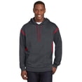 thumbnail image 1 of Sport-Tek Men's Tall Tech Fleece Colorblock Hooded Sweatshirt - TST246, 1 of 1
