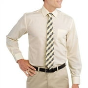 Big Men's Solid Dress Shirt With Matchin