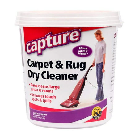 Capture Carpet Dry Cleaner Powder 2.5 Pound - Resolve Allergens Stain Smell Moisture from Rug Furniture Clothes and Fabric, Mold Pet Stains Odor Smoke and Allergies