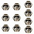 thumbnail image 1 of 10 Pack Mini Drawer Locks for Cabinets Cupboards Caravans Motorhomes Boats Nickel Finish Push Button Knobs, 1 of 5