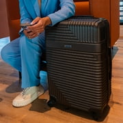 InUSA Resilience 3-Piece Hardside Luggage Sets with Spinner Wheels, Handle, Trolley, (20/24/28), Charcoal