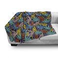 thumbnail image 3 of Leaves Soft Flannel Fleece Throw Blanket, Creative Spread Layout of Colorful Leaf Nature Foliage Illustration, Cozy Plush for Indoor and Outdoor Use, 50" x 70", Multicolor, by Ambesonne, 3 of 6