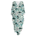 thumbnail image 6 of XYZCANDO Women Kaftan Dresses Plus Size Bathing Suit Cover Up Fish Camo Caftan Beach Dress for Swimwear Summer Casual Dress Loose Batwing Sleeve Beach Cover Up for Vacation Pool Party, 6 of 7