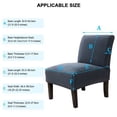 thumbnail image 3 of SHANNA Armless Accent Chair Slipcover, Removable Stretch Spandex Jacquard Knitted Chair Covers for Hotel Dinner Living Room (Blue), 3 of 10