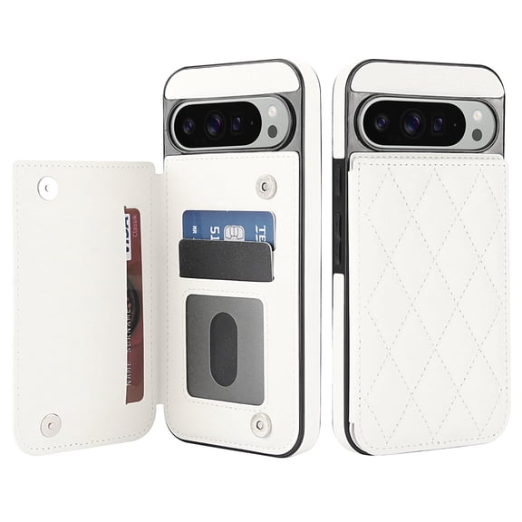 Kryonix for Google Pixel 9 Case Leather Wallet with Card Holder, RFID Blocking PU Leather Flip Cover Kickstand Magnetic Closure Shockproof Heavy Duty Protective Case