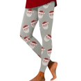 thumbnail image 3 of MKLEKYY Leggings deportivos para mujer, leggings de entrenamiento a la moda, pantalones con estampado navideño de bloques de color, leggings suaves y elásticos., 3 of 3