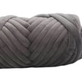 thumbnail image 4 of 1kg Velvet Chunky Yarn Arm Knitting Tubular Crocheting Weaving Cushion Pet Crocheting Weaving Cushion Rug Making Hand Knit Pet Bed Crocheting Deep Gray, 4 of 9