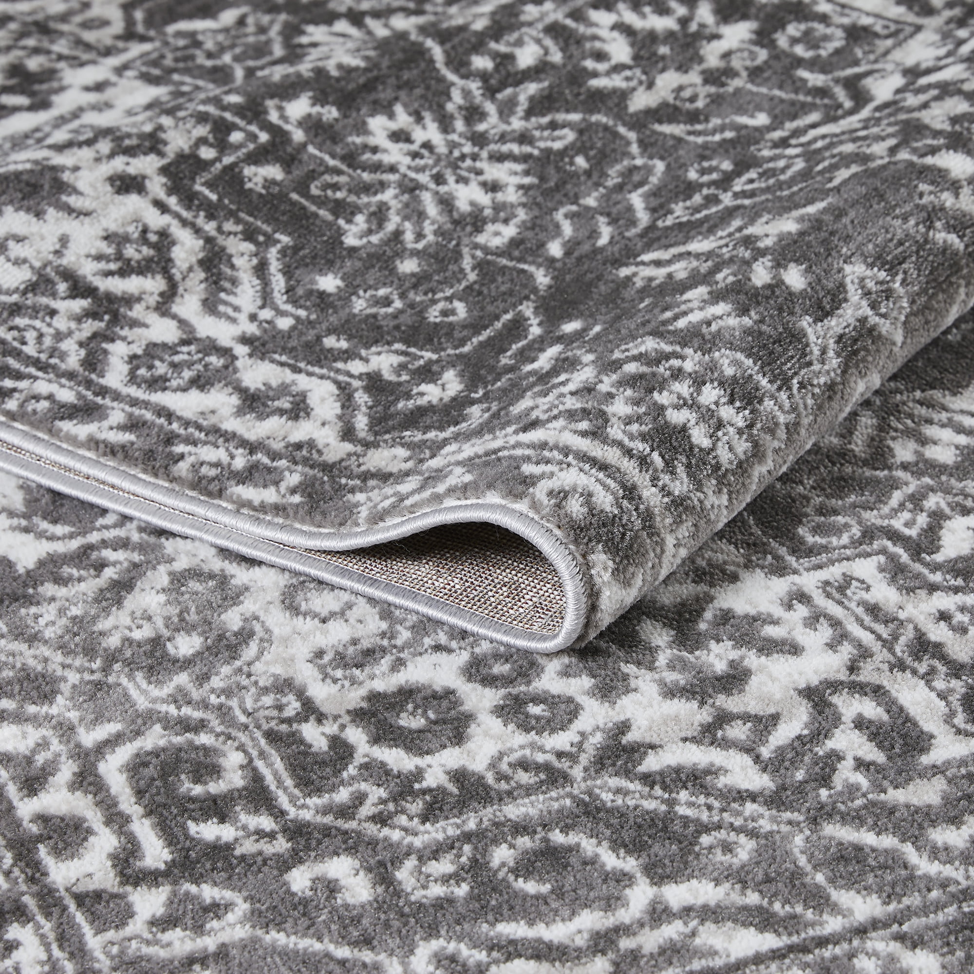Loomaknoti Rhane Valeina 2 x 7 Gray Oriental Indoor Runner Rug