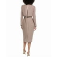 thumbnail image 2 of Badgley Mischka womens  Tweed Sheath Dress, 2, Tan, 2 of 3