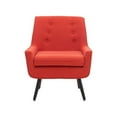 thumbnail image 3 of Riverbay Furniture Chaise Moderne Rembourrée en Tissu de 19 Pieds' en Rouge Piment Orange, 3 of 8