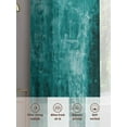 thumbnail image 6 of Teal Sheer Curtains 96 Inch Length 2 Panels Set for Living Room/Bedroom, Retro Oil Painting Modern Abstract Art Aesthetics Curtain Sheers Drapes Rod Pocket Curtains Window Treatment Set 52''x96''x2, 6 of 7