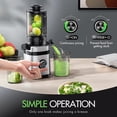 thumbnail image 4 of NIUTA Juicer Machines, 4.41"-arge Wide Feed Feed Chute Masticating Cold Press Juicer, 350W Slow Masticating Juicer for Whole Fruits and Vegetables, High Juice Yield Juice Extractor Machine, 4 of 6