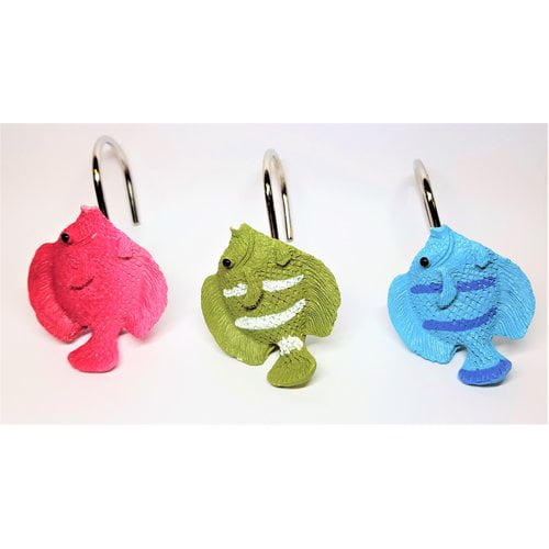 Ben and Jonah Tropical Fish Shower Curtain Hooks (Set of 12)