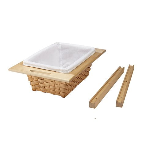 RevAShelf 4WV Base 18 Woven Basket With Rails Eucalyptus 4WV18I