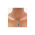 thumbnail image 2 of RYLOS Necklaces for Women White Gold 14K Rectangle Necklace Emerald Cut Gemstone &  Diamonds Pendant 18" Chain 16X12MM Blue Topaz December Birthstone Womens Jewelry Silver Necklace, 2 of 6