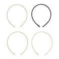 thumbnail image 5 of (2 pack) scünci Thin Microsuede Headbands - Neutral - All Hair - 4pk, 5 of 5
