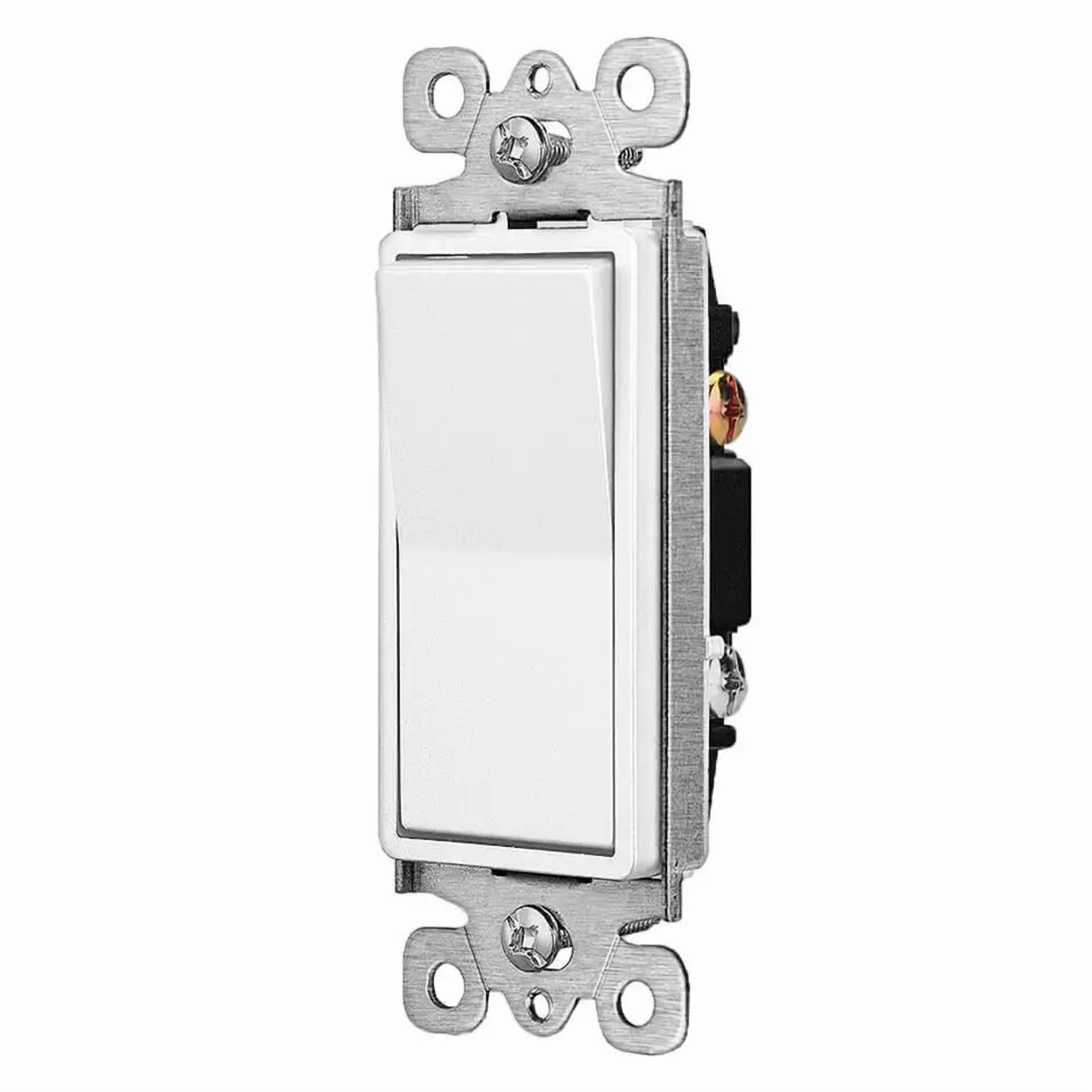 2 Pack Electrical Home On/Off Rocker Paddle Wall Light Switch Single Pole White