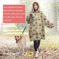 thumbnail image 4 of Brown Dog Paw Footprint Bone Wearable Oversized Blanket,Wearable Blanket Hoodie for Adults,Cozy Hooded Blankets with Super Pockets,Super Warm Fuzzy Pullover for Women & Men, 4 of 6