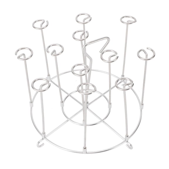 Yajisi 304 Stainless Steel Skewer Stand Vertical Space Saving Kabob Rack for 6QT Air Fryer, 7.48x7.09x1.57in