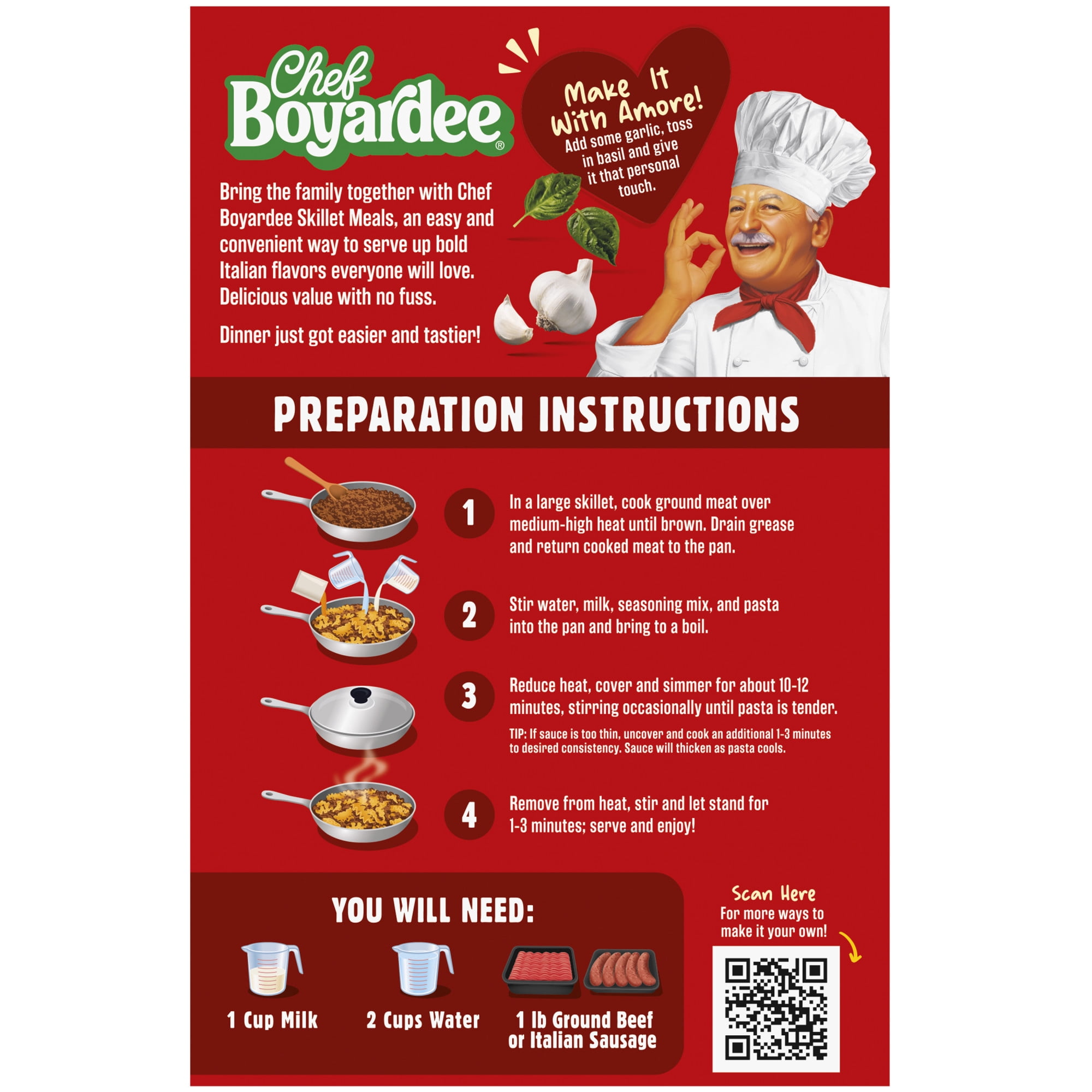 Chef Boyardee Ready-to-Serve Meat Lasagna Skillet Meal, 5.3 oz Packaged Meal