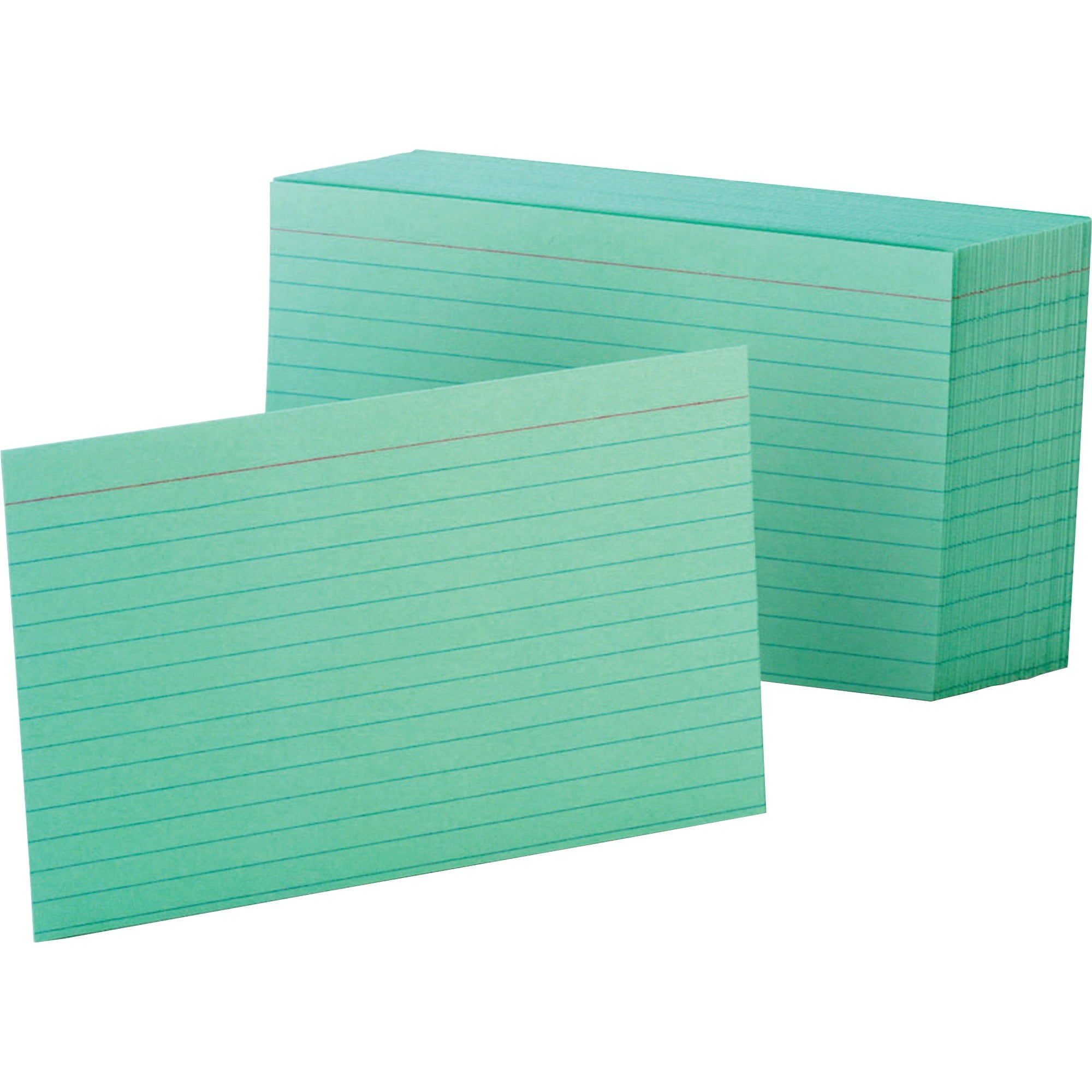 Oxford Ruled Color Index Cards, 4 x 6, Green, 100 per pack