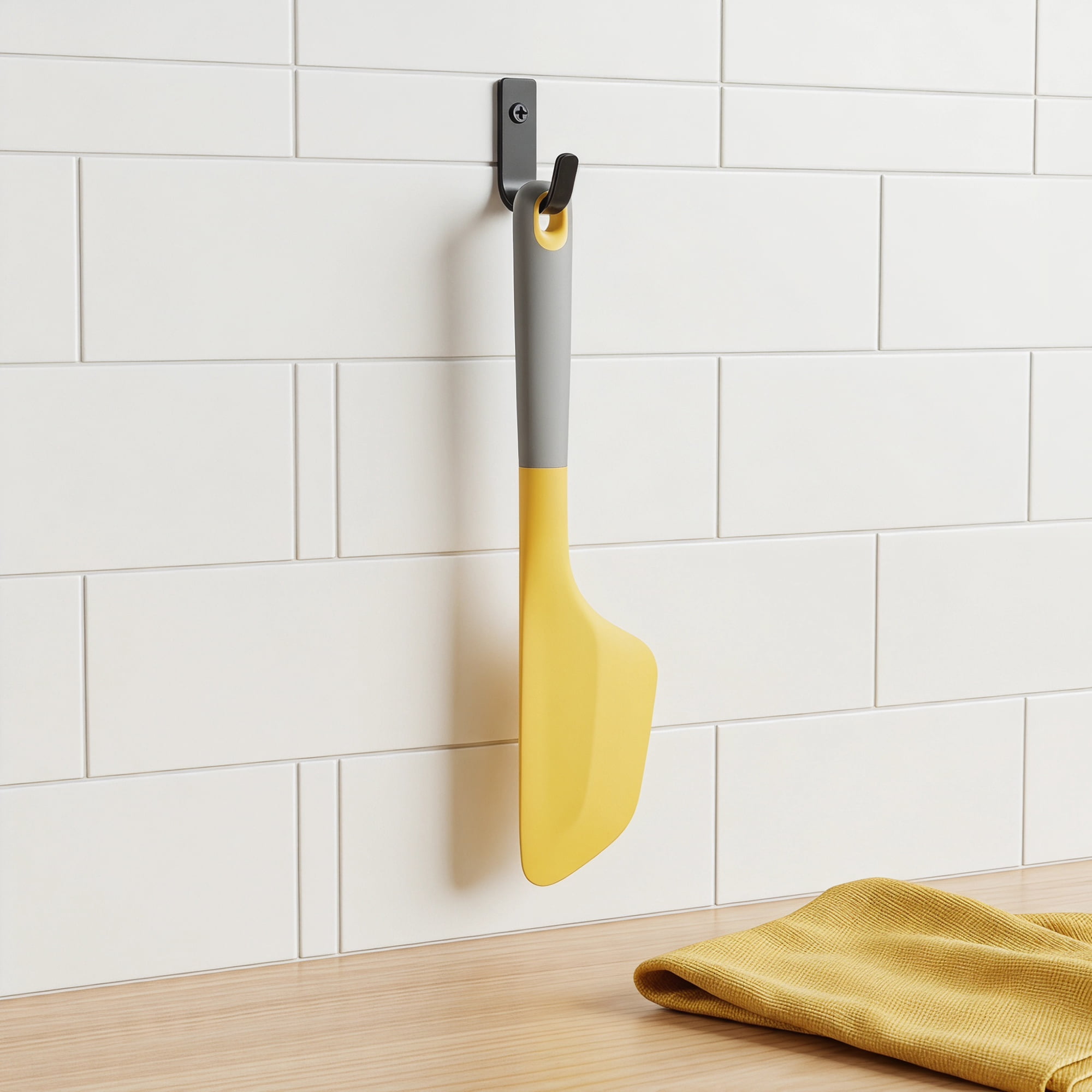 Unique Bargains Heat-Resistant Dishwasher Safe Spatula Cooking Utensil Yellow 13.6" x 2.8"