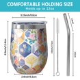 thumbnail image 5 of 12oz Stainless Steel Insulated Wine Tumbler with Lid and Straw – Double Wall Vacuum Mug for Hot & Cold Drinks, 304 Steel Interior, Sweat-Free Design, 5 of 5