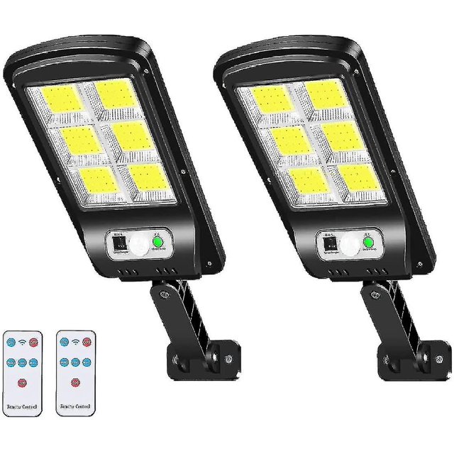 Luz solar auspiciosa para exteriores, 6000lm Led Luces de calle solares Reflector Sensor de movimiento 3 modos Ip67 a prueba de agua para jardín, garaje, patio, escaleras, Pati kaili Sencillez