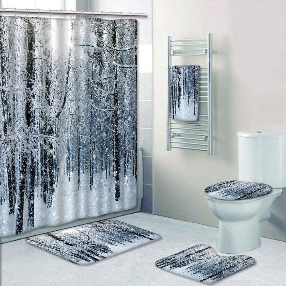 Disney Frozen Anna & Elsa 16Pc Bathroom Set Shower Curtain Hooks Towels  NEW 
