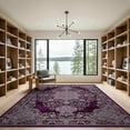 thumbnail image 2 of ODIKA Boho Plum Distressed Vintage Tone Pink Mauve Grey Lilac Purple Flowing Dynamic for Dining Room, Basement, Large Office, Non-Slip Chair-Friendly, 2 of 7