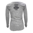 thumbnail image 2 of Harley-Davidson Women's Arise Embellish Deep V-Neck Long Sleeve Shirt, Gray (XL), Harley Davidson, 2 of 4