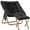 Black, variant on HABUTWAY Comfy Saucer Chair, Foldable Living Room Chairs, Soft Faux Fur Lounge Chair for Bedroom, Reading Chairs for Adults, Kids, X-Large (with Ottoman, Grey)