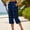 Blue, variant on BUIGTTKLOP Womens Capris Drawstring Elastic High Waisted Capri Pants Plaid Cropped Pajamas Pants with Pockets