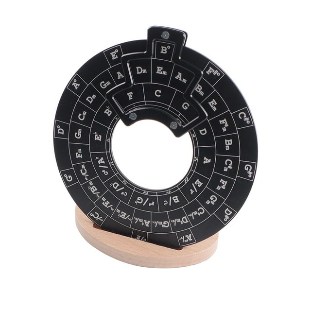 Cercle des Quintes, Roues en Alliage d'Aluminium, Melody Tool, Tableau de Théorie Musicale, Tableau des Accords, Melody Tool, Cercle des Quintes, Outil d'Apprentissage pour Bâton avec Base Antidérapante