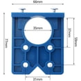 thumbnail image 3 of Herramienta de instalación de bisagras para gabinetes de puertas de plástico Abs de 35 mm Guía de perforación de bisagras con sierra de orificio plateado Sincero Hogar, 3 of 5
