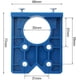 thumbnail image 3 of Herramienta de instalación de bisagras para armarios de puertas de plástico Abs de 35 mm, guía de perforación de orificio de bisagra para carpintería oso de fresa  Hogar, 3 of 5
