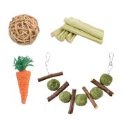 TINYSOME 4-Pack Small Pet Chew Toys for Hay Treats Balls for Guinea Pig Rabbit Hamster Ge