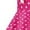 Hot Pink, variant on Penkiiy Retro Polka Dot Swing Dress for Women - Vintage V-Neck Summer Dress with Belt | Trendy & Flattering A-Line Design