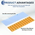 thumbnail image 3 of Uxcell M.2 2280 Nvme SSD Heatsink, Radiator Cooler Aluminum Heat Sink Cooling Fin with Thermal Pad/Tape/Rubber Ring Gold 70x22x3mm 2, 3 of 7