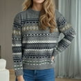 thumbnail image 6 of PFRNLF Sweaters for Women Casual Classic Long Sleeve Vintage Knit Chunky Pullover Sweater, 6 of 8