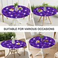 thumbnail image 7 of Halloween Purple Spider Web Pattern Round Fitted Tablecloth with Elastic Edge,Dining Table Cover Waterproof,Outdoor Round Tablecloth for Camping,Dining,Indoor and Outdoor, 7 of 7