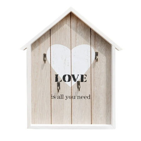 

〖Hellobye〗Wall Hanging Wood Key Hook Vintage Hallway Decorative Room Rack